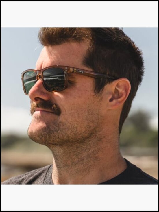 Rectangular Sunglasses UV400 Polarized Polycarbonate Frame Wrap Around